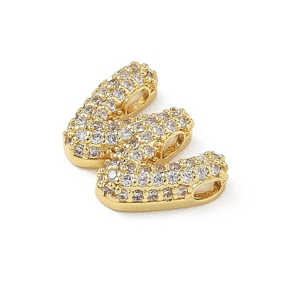 Brass Micro Pave Cubic Zirconia Pendants KK-A300-02G-W-1