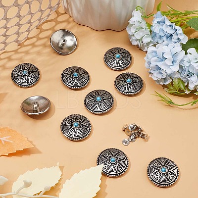 10 Sets Zinc Alloy Decorative Rivets BUTT-GF0001-20-1