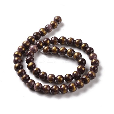 Natural Mashan Jade Beads Strands G-F670-A28-8mm-1