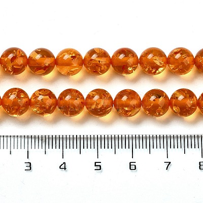 Resin Imitation Amber Beads Strands RESI-Z017-01B-1
