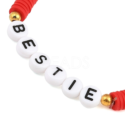 30Pcs Handmade Polymer Clay & Acrylic Bead Bracelets BJEW-PH02007-1
