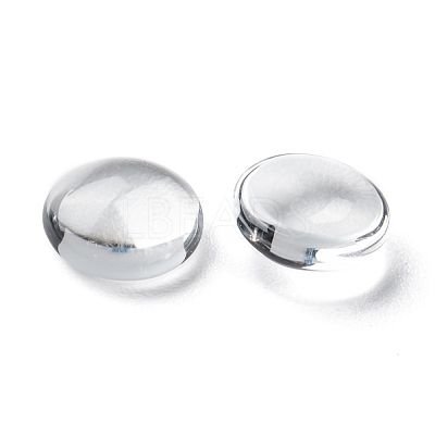 Transparent Glass Cabochons X-GGLA-R026-8mm-1