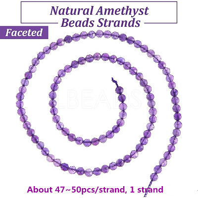 1 Strand Natural Amethyst Beads Strands G-OC0005-39-1
