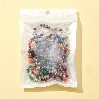 5 Strands 5 Colors Electroplate Glass Beads Strands EGLA-FS0001-31-1