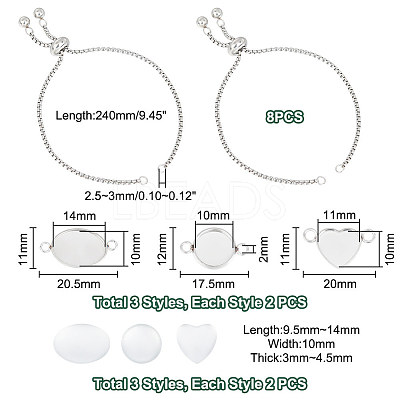 DIY Blank Link Bracelet Making Kit DIY-UN0005-26-1