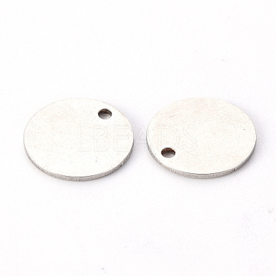 Non-Tarnish 201 Stainless Steel Stamping Blank Tag Pendants X-STAS-T058-12mm-P-1