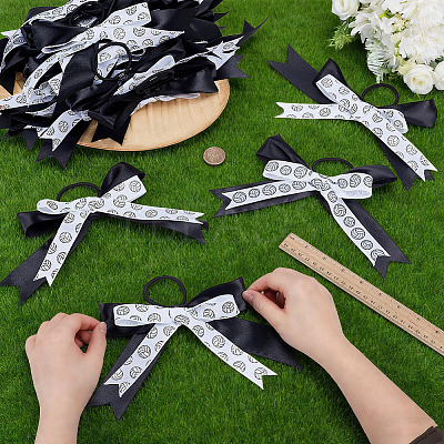 24Pcs 12 Style Polyester Hair Ties OHAR-PH00011-1