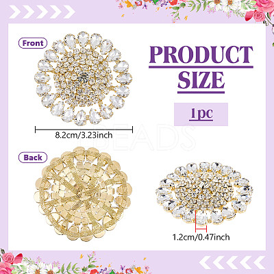 Brass Rhinestone Applique DIY-FG0009-88A-1