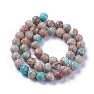 Natural Imperial Jasper Beads Strands G-I122-8mm-12-1