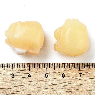 Natural Yellow Jade Carved Figurines DJEW-L023-C01-1
