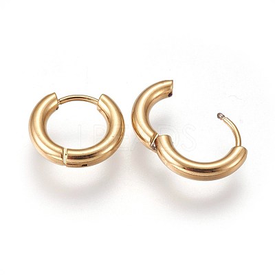 Ion Plating(IP) 304 Stainless Steel Huggie Hoop Earrings EJEW-O087-06C-1