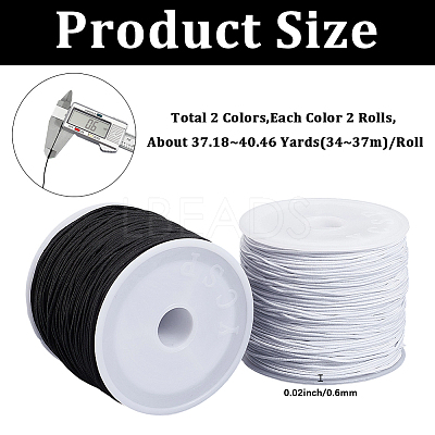 4Rolls 2 Colors Elastic Cords EC-PA0001-02C-1