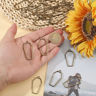20Pcs Alloy Open Back Bezel Pendants FIND-CA0011-50AB-1
