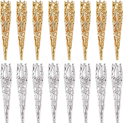 160Pcs 2 Colors Iron Bead Cones IFIN-SC0001-72-1