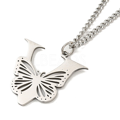 201 Stainless Steel Necklaces NJEW-Q336-01V-P-1