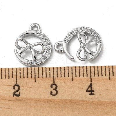 Brass Micro Pave Cubic Zirconia Charms KK-H460-58P-1