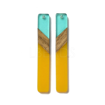 Opaque Resin & Walnut Wood Big Pendants RESI-D060-C-05-1