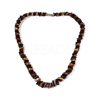 Natural Amber Square Graduated Beaded Necklaces NJEW-T019-01-1