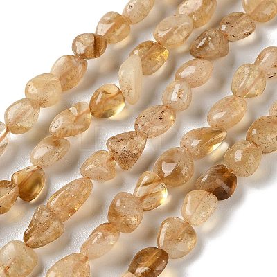 Natural Citrine(Heated) Beads Strands X-G-F827-A01-02-1