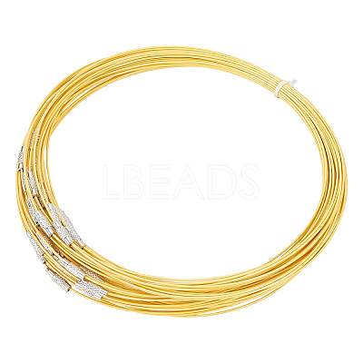 50Pcs Stainless Steel Wire Necklace Cord DIY Jewelry Making TWIR-NB0001-03-1
