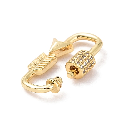Brass Micro Pave Clear Cubic Zirconia Keychain Clasps LS-ZIRC-TAC0005-02B-G-1