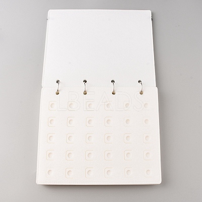 4 Pages Felt Shoe Charms Collection Binder Book ODIS-WH0030-49B-1