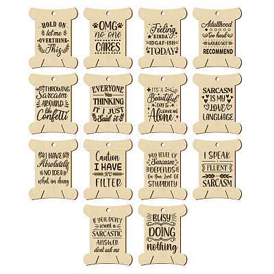 14Pcs 14 Style Plywood Thread Winding Boards WOOD-WH0060-05-1