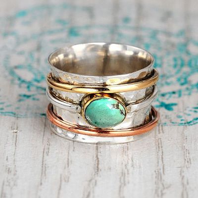 Retro Alloy Turquoise Finger Rings FS-WG5E832-03-1