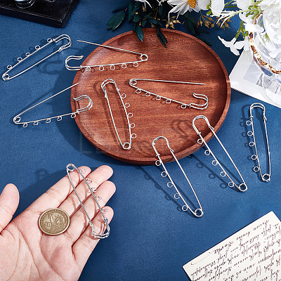 30Pcs Iron Brooch Findings FIND-SC0020-46P-1