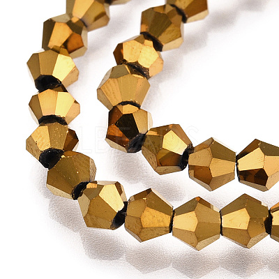 Electroplate Glass Bead Strands X-EGLA-R094-4mm-01-1