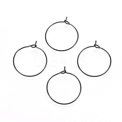 316L Surgical Stainless Steel Hoop Earring Findings STAS-D164-03B-1