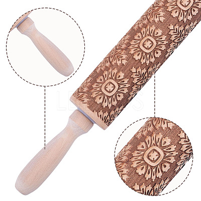 Wooden Rolling Pin AJEW-WH0609-909A-1