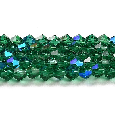 Transparent Electroplate Glass Beads Strands GLAA-F029-2mm-D10-1