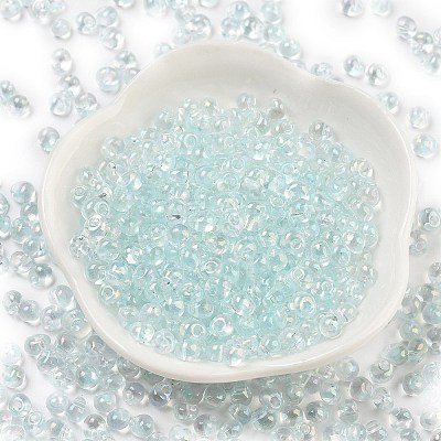 6/0 Inside Colours Fringe Glass Seed Beads SEED-A034-03J-1