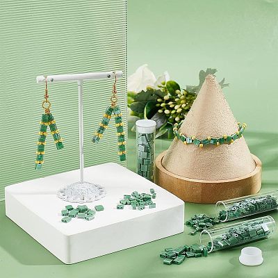 520Pcs 2 Style 2-Hole Glass Seed Beads SEED-NB0001-72B-1
