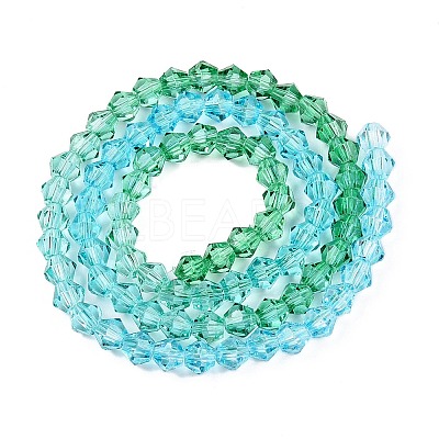 Gradient Color Baking Paint Glass Bead Strands X1-DGLA-A039-T2mm-A018-1