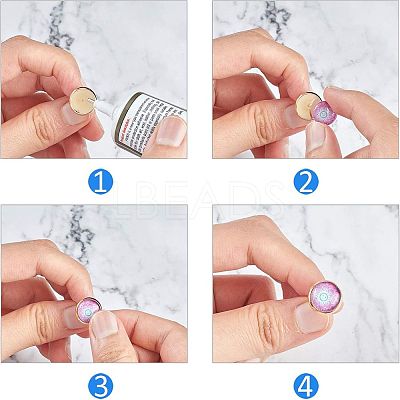 Ion Plating(IP) Adjustable 304 Stainless Steel Finger Rings Components STAS-P291-01F-G-1