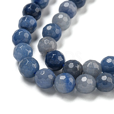 Dyed & Heated Natural Blue Aventurine Beads Strands G-E571-A10-01-1