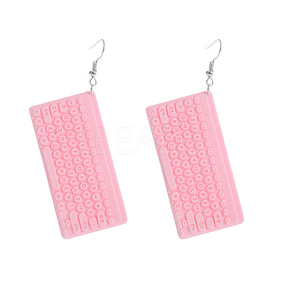 Keyboard Iron Resin Dangle Earrings FS-WG564AB-01-1