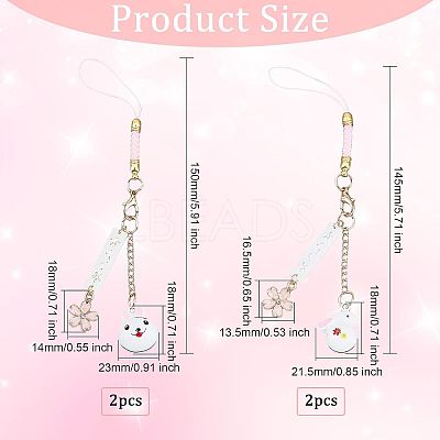 4Pcs 2 Style Alloy Mobile Accessories Decoration MOBA-OC0001-01-1
