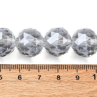 Transparent Electroplate Glass Beads Strands EGLA-N002-34F-F03-1