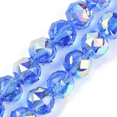 Transparent Electroplate Glass Beads Strands EGLA-N002-34C-C27-1