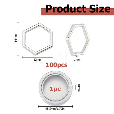 100Pcs Alloy Linking Rings FIND-HS0002-67P-1