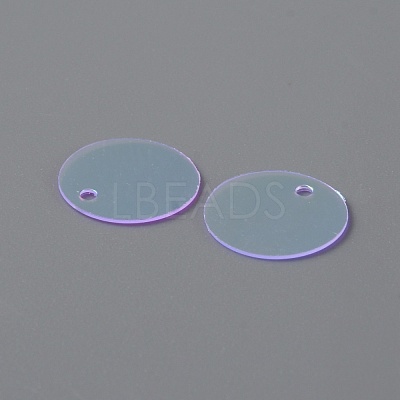 Iridescent PVC Paillette/Sequins Pendants PVC-WH0006-01A-1