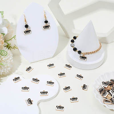 60Pcs Alloy Enamel Piano Charms FIND-SC0021-63-1