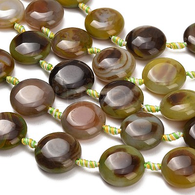 Natural Agate Beads Strands G-A321-L04-01-1