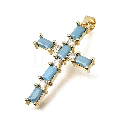 Brass Pave Cubic Zirconia Pendants CU-CBAE7DF-11G-D05-1