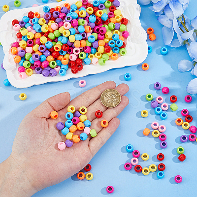 400Pcs Acrylic European Beads MACR-DC0001-16-1