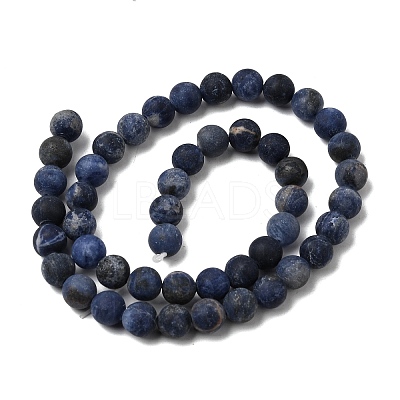 Natural Sodalite Beads Strands X-G-Q462-8mm-07-1