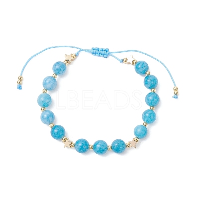 Natural Quartz Beads Braided Bead Bracelets for Women BJEW-JB12529-01-1